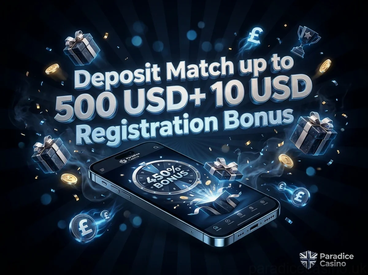 Deposit Match up to 500 USD+ 10 USD Registration Bonus